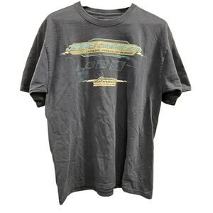 JIMMIE JOHNSON fan club navy blue logo tee NASCAR racing sz L